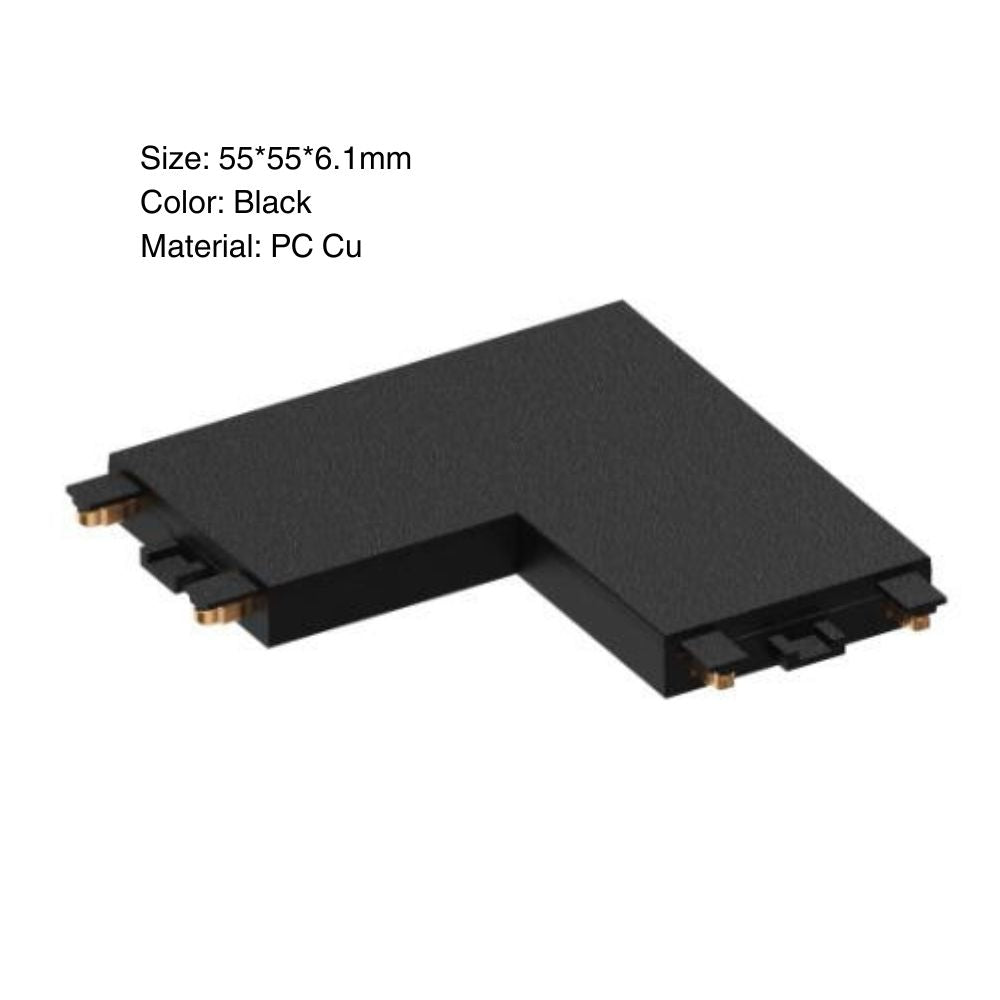 Orthogonal L Type Corner Connector for Magnetic Track Rail