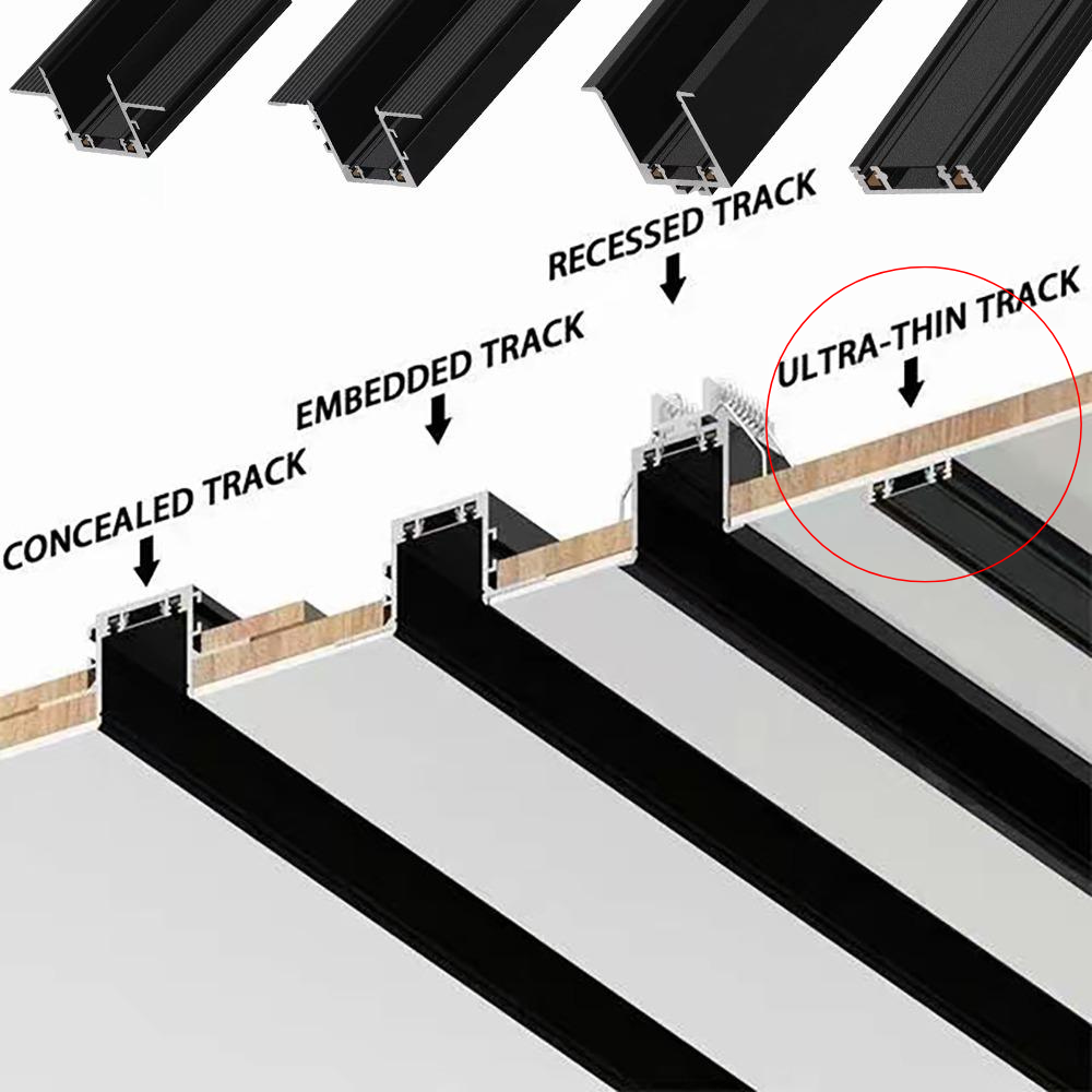 Ultrathin Surface Mounted Magnetic Track Rail