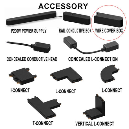 Conductive Wire Cover Box for Magnetic Trail Rail
