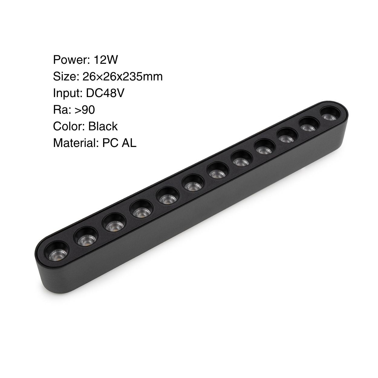 Grille Light 12W - LED Magnetic Track Rail Lamp