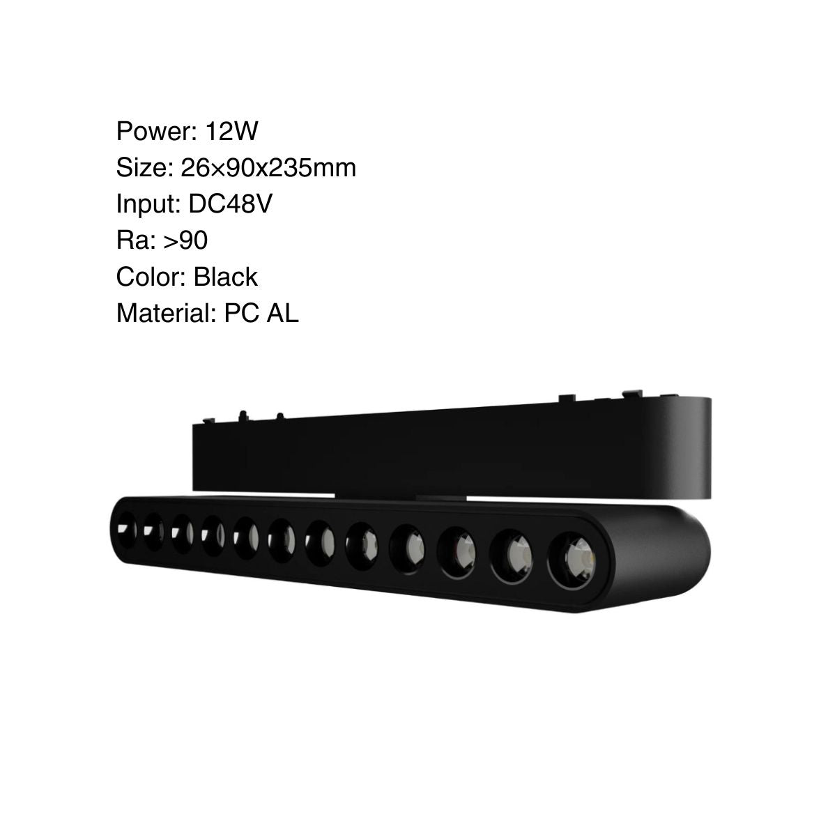 Folding Grille Light 12W - LED Magnetic Track Rail Lamp