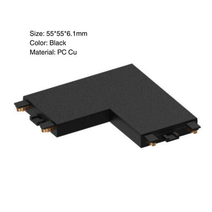 Orthogonal L Type Corner Connector for Magnetic Track Rail